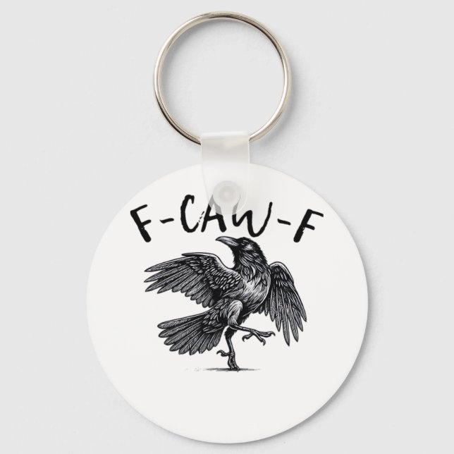 F Caw F Crow Retro Classic Style Nyckelring (Framsida)