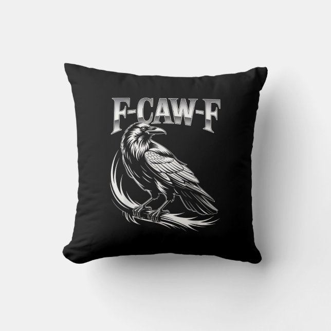 F-Caw-F Crow Womens Trendy Casual Kudde (Framsida)