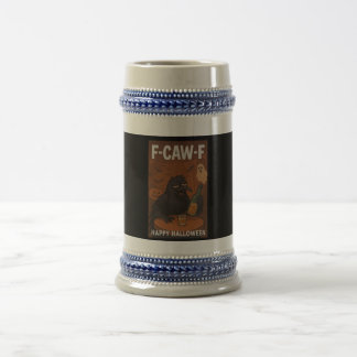 F-CAW-F Drunk Raven Halloween Beer Mugg Tankard