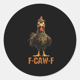 F-Caw-F Enkel Renhet Runt Klistermärke