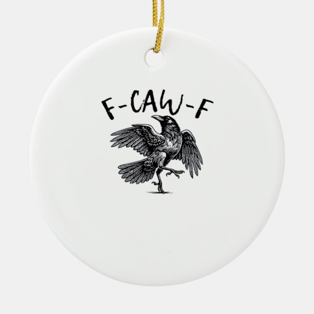 F Caw F Essential Classic Estetik Julgransprydnad Keramik (Framsidan)