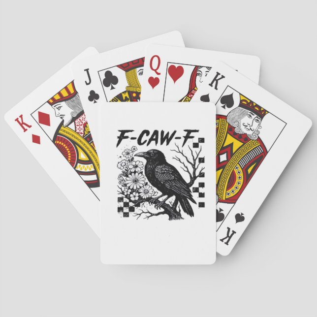 F Caw F Essential Rolig Trendig Stil Casinokort (Baksidan)