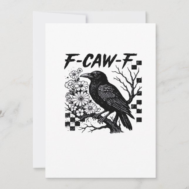 F Caw F Essential Roligt Trendigt Stil Julkort (Framsida)