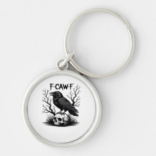 F Caw F Essential Vintage Cool Utseende Rund Silverfärgad Nyckelring