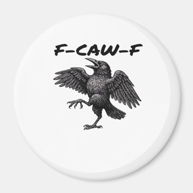 F Caw F Essential Vintage Grafisk Look Magnet (Framsidan)