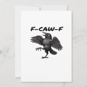 F Caw F Essential Vintage Grafisk Utseende Julkort