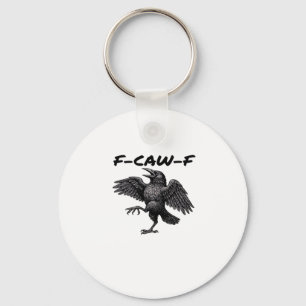 F Caw F Essential Vintage Grafisk Utseende Nyckelring