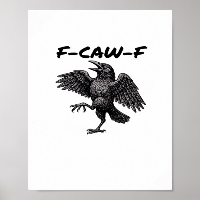 F Caw F Essential Vintage Grafisk Utseende Poster (Framsidan)