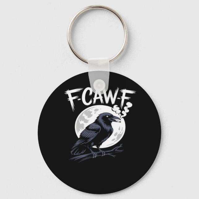 F-Caw-F Fågel Klassisk Vintage Konst Nyckelring (Framsida)