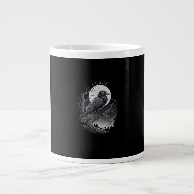 F-Caw-F Fågel Kreativ Konst Jumbo Mugg (Framsidan)