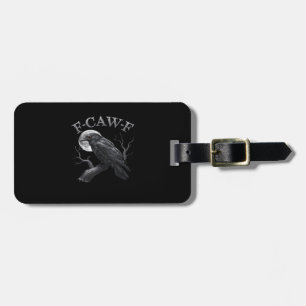 F-Caw-F Fågel Mån Gotisk Klassisk Cool Design Bagagebricka