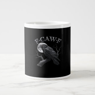 F-Caw-F Fågel Mån Gotisk Klassisk Cool Design Jumbo Mugg