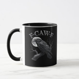 F-Caw-F Fågel Månad Gothic Klassisk Cool Design Mugg