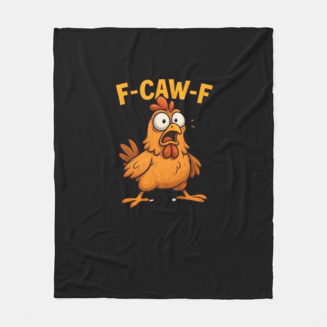F Caw F Fågelälskare Pun Cool Unik Design Fleecefilt (Framsidan)