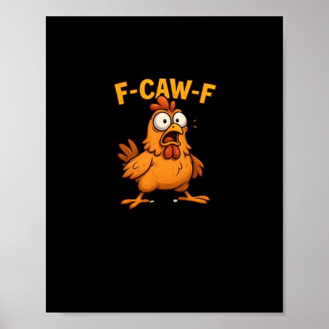 F Caw F Fågelälskare Pun Cool Unik Design Poster (Framsidan)