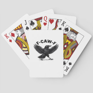 F-Caw-F Fågelälskares Humoristiska Puns-klistermär Casinokort