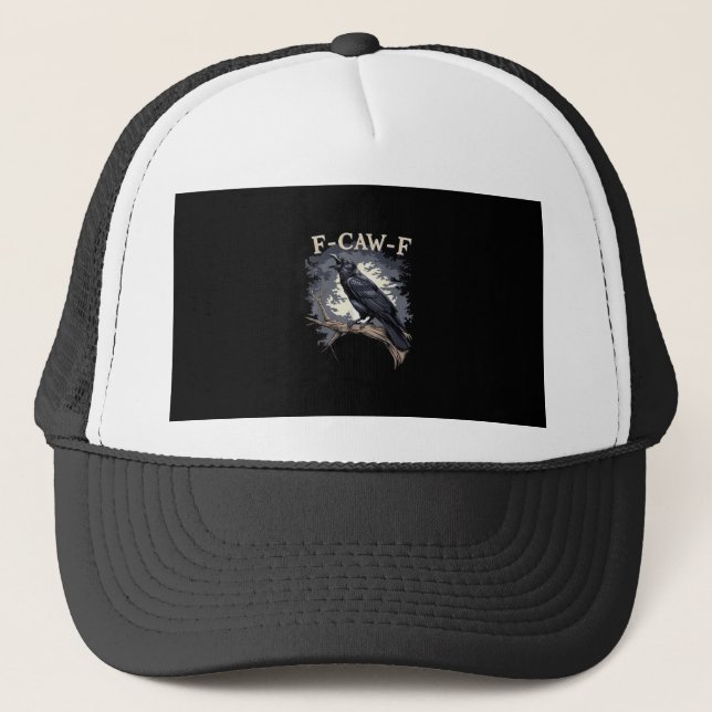 F Caw F Funny Bird Crow Creative Casual Design Keps (Framsida)
