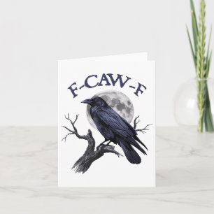 F-caw-f Funny Black Bird Black Kråka Kort
