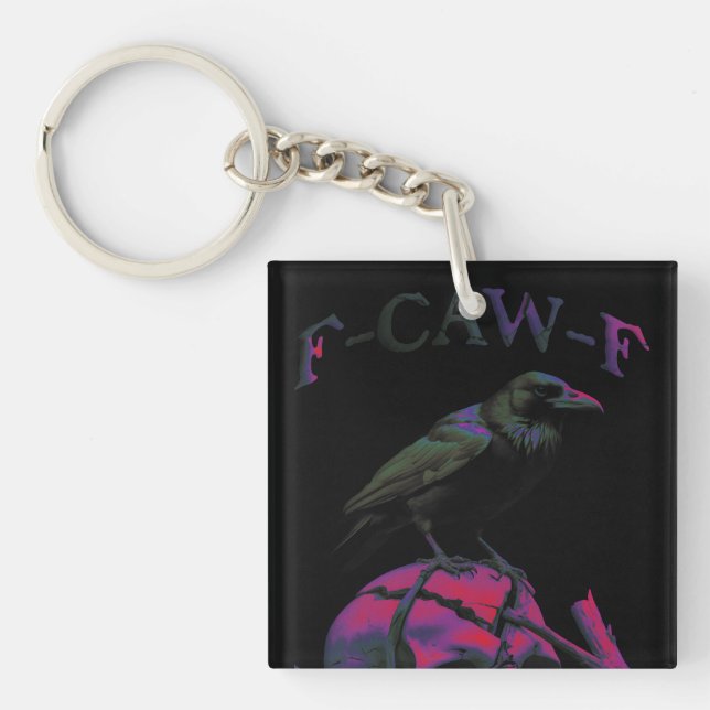 F-Caw-F Funny Black Kråka Bird (Framsidan)
