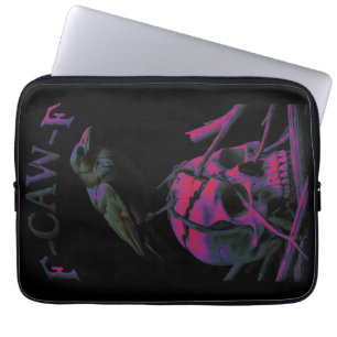 F-Caw-F Funny Black Kråka Bird Laptop Fodral