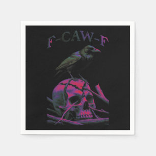 F-Caw-F Funny Black Kråka Bird Pappersservett