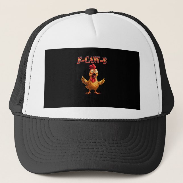 F Caw F Funny Chicken Classic Aesthetic Design Keps (Framsida)
