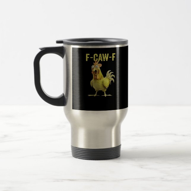 F-Caw-F Funny Chicken Classic Creative Casual Resemugg (Vänster)