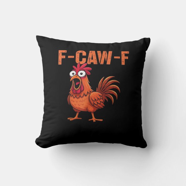 F Caw F Funny Chicken Classic Trendy Modern Style Kudde (Framsida)