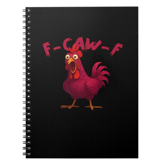 F Caw F Funny Chicken Humor Creative Casual Style Anteckningsbok (Framsidan)