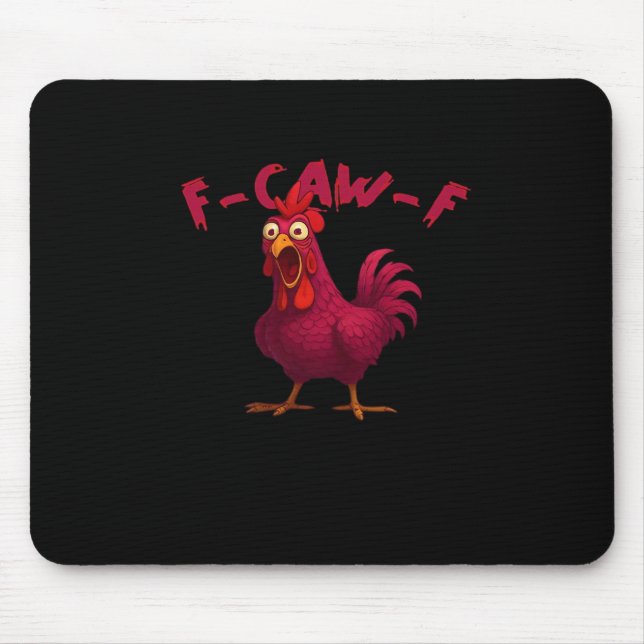 F Caw F Funny Chicken Humor Creative Casual Style Musmatta (Framsidan)