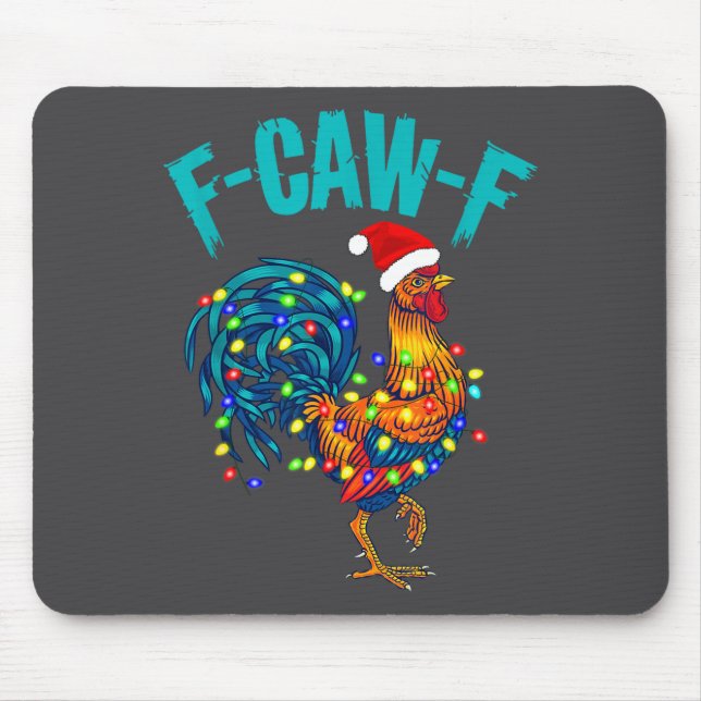 F-caw-f Funny Chicken Humor Rooster Meme Christmas Musmatta (Framsidan)