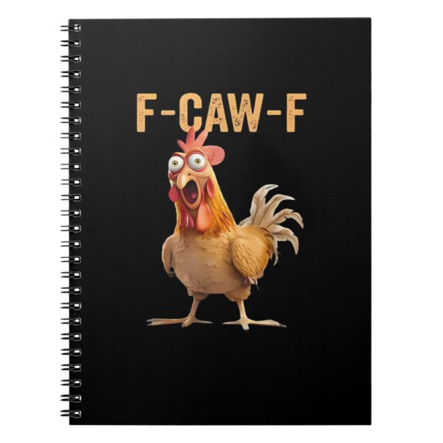 F Caw F Funny Chicken Humor Rooster Meme Classic Anteckningsbok (Framsidan)