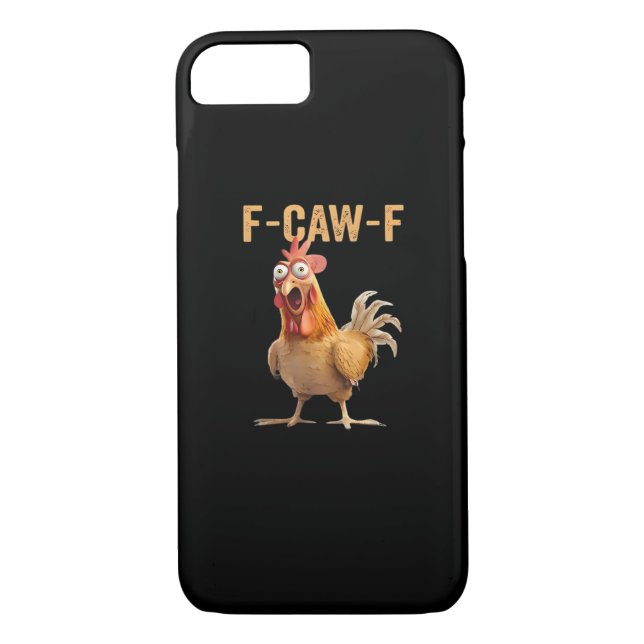 F Caw F Funny Chicken Humor Rooster Meme Classic Case-Mate iPhone Skal (Baksida)