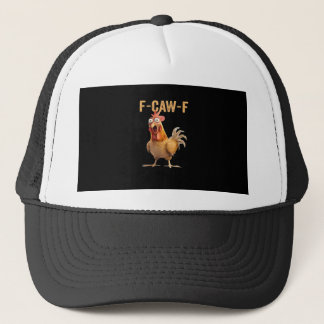 F Caw F Funny Chicken Humor Rooster Meme Classic Keps