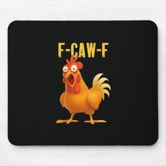 F Caw F Funny Chicken Meme Trendy Modern Style Musmatta (Framsidan)