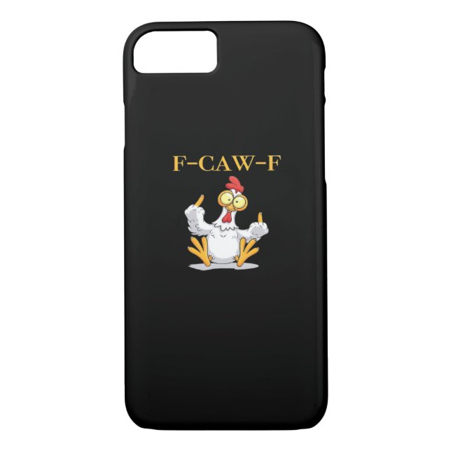 F-Caw-F Funny Chicken Retro Classic Case-Mate iPhone Skal (Baksida)