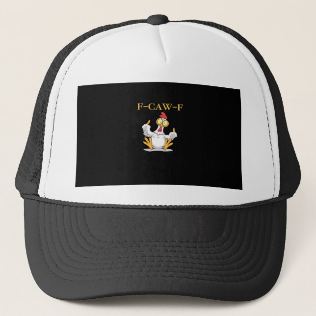 F-Caw-F Funny Chicken Retro Classic Keps (Framsida)