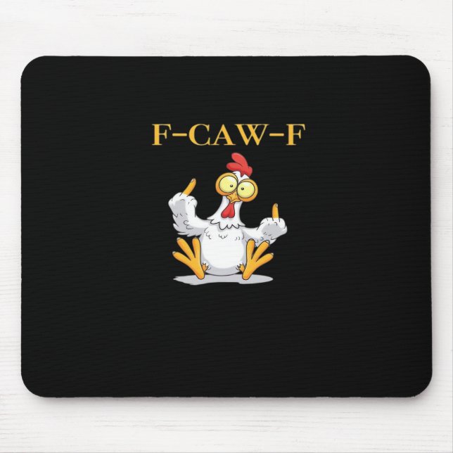 F-Caw-F Funny Chicken Retro Classic Musmatta (Framsidan)