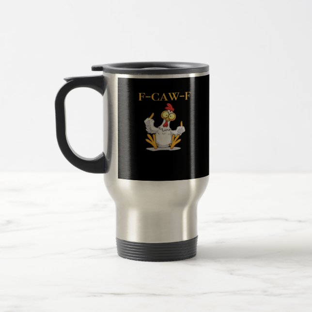 F-Caw-F Funny Chicken Retro Classic Resemugg (Vänster)