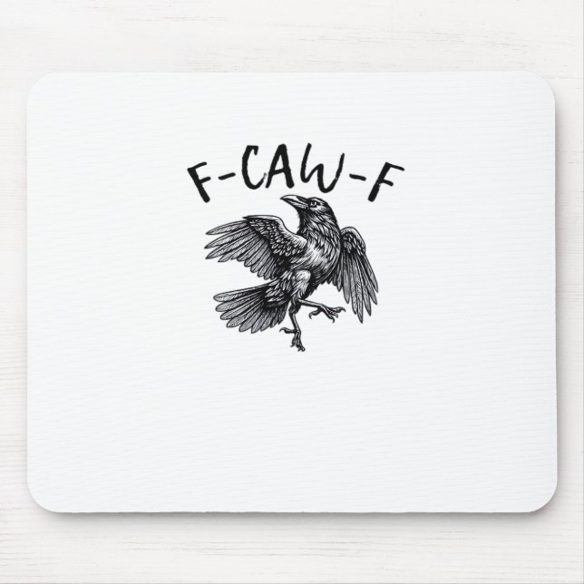 F Caw F Funny Crow Vintage Graphic Musmatta (Framsidan)