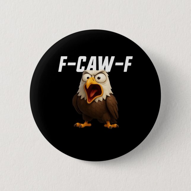 F-Caw-F Funny F-Caw-F Gear Retro Classic Knapp (Framsida)