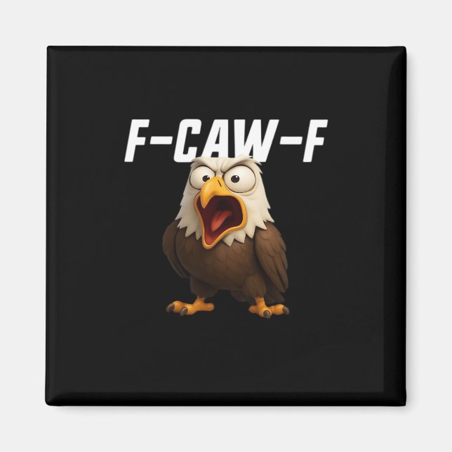 F-Caw-F Funny F-Caw-F Gear Retro Classic Magnet (Framsidan)