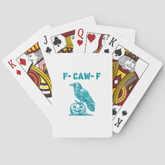 F-Caw-F Funny Raven Gothic Crow Retro Classic Casinokort