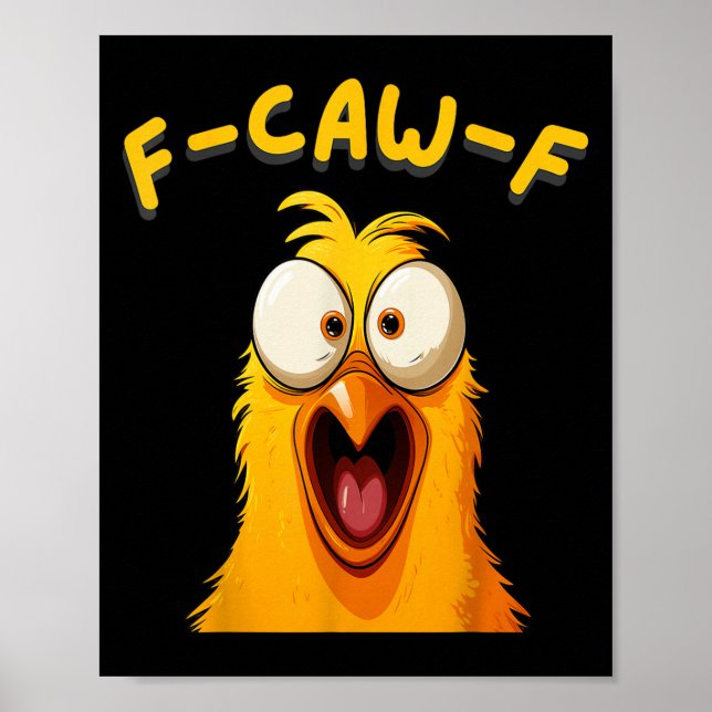 F-caw-f Funny Tupp Chicken Farm Fcawf Animal Me Poster (Framsidan)