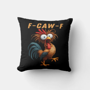 F-Caw-F gotisk kråke humor rolig vintage stil Kudde