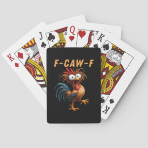 F-Caw-F gotisk kråkhumor rolig vintage stil Casinokort