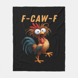 F-Caw-F gotisk kråkhumor Roligt vintage-utseende Fleecefilt