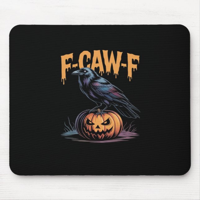 F-Caw-F Halloween Korp Jack-O-Lantern Kuslig Sjö Musmatta (Framsidan)