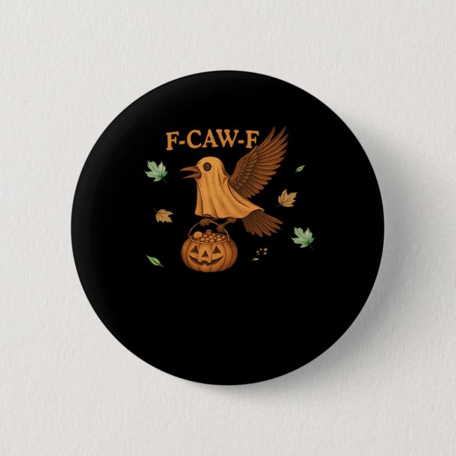 F-Caw-F Halloween Retro Classic Knapp (Framsida)