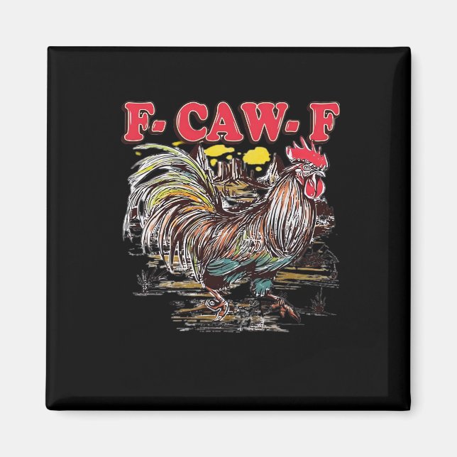 F-Caw-F Hei Hei Moana Rooster Classic Funny Graphi Magnet (Framsidan)